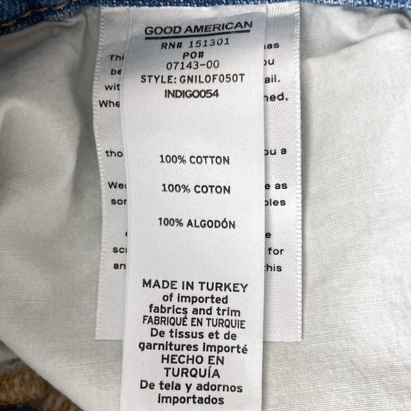 GOOD AMERICAN Good 90s Loose Jeans Indigo054 - Picture 6 of 11